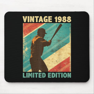Retro Vintage 1988 Baseball-Fan Limited Edition Mousepad