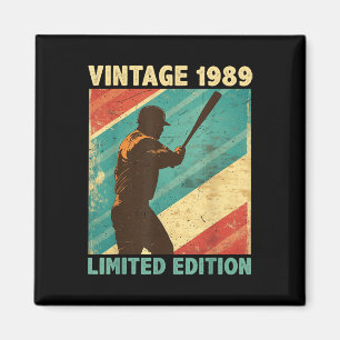 Retro Vintage 1989 Baseball-Fan Limited Edition Magnet