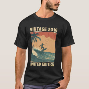Retro Vintage 2016 Surfliebhaber Limitierte Auflag T-Shirt