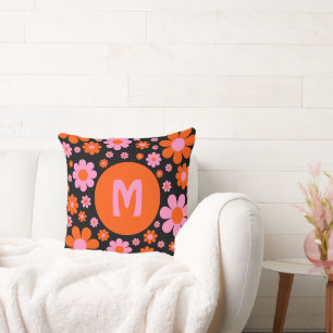 Retro Vintage 70er Jahre Floral Kissen