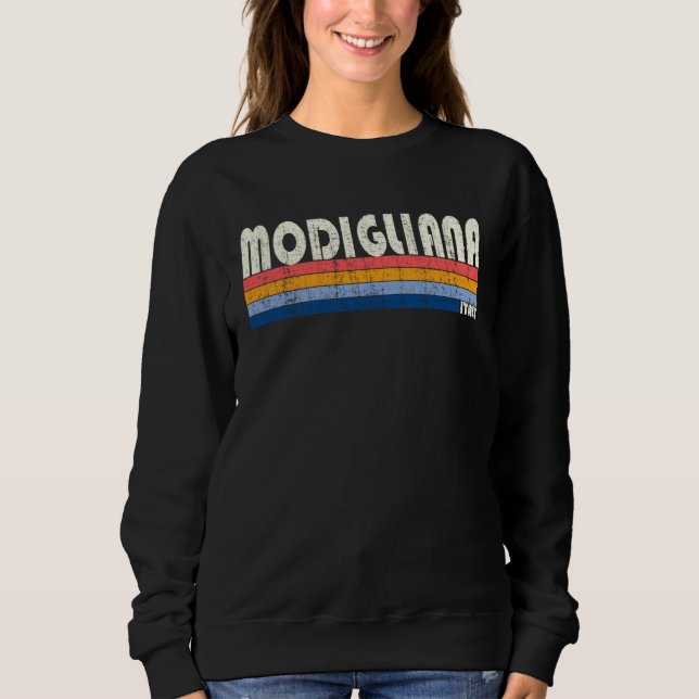 Retro Vintage 70s 80s Style Modigliana Italy Sweatshirt (Vorderseite)