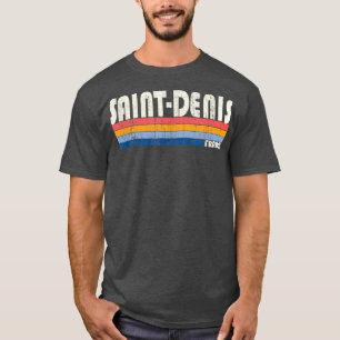 Retro Vintage 70s 80s Style Saint-Denis, Frankreic T-Shirt