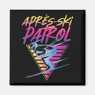 Retro Vintage 80er Après-Ski Patrol Magnet