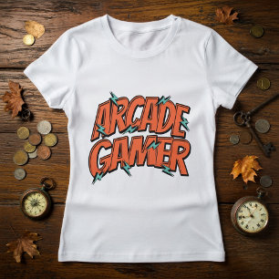 Retro-Vintage-80er-Arcade-Gamer-T-Shirt T-Shirt