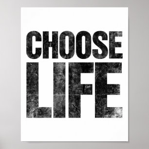 Retro Vintage 80er Halloween-Kostüm Choose Life Di Poster