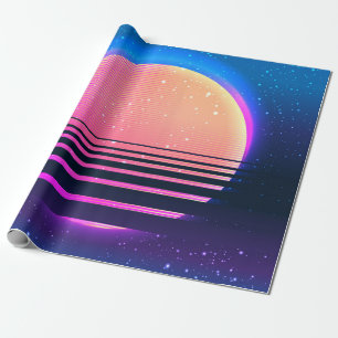 Retro-vintage 80er oder 90er geometrischer Stil ab Geschenkpapier