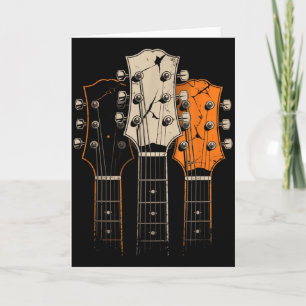 Retro Vintage 80er Silhouette Rock Musik Gitarre P Karte