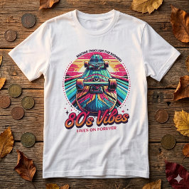 Retro Vintage 80er Skateboard Sonnenaufgang T-Shir T-Shirt