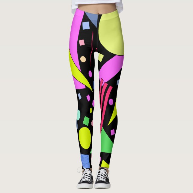 Retro Vintage 80s and 90s Style Leggings (Vorderseite)