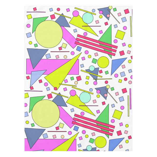 Retro Vintage 80s and 90s Style Tischdecke (Vorderseite)