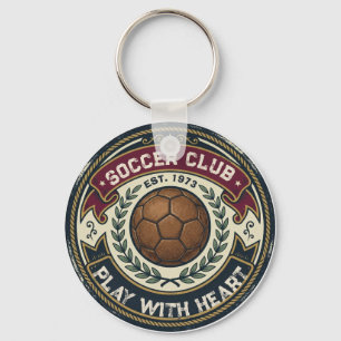 Retro Vintage abgenutzt Fußballvereinsabzeichen Schlüsselanhänger