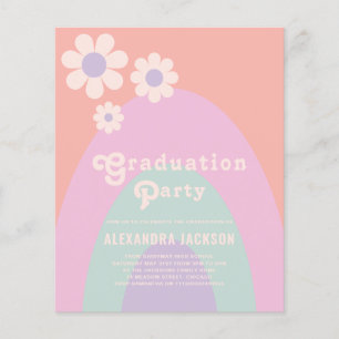 Retro-Vintage-Abschlussfeier-Budget Flyer