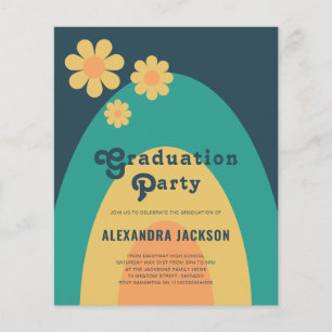Retro-Vintage-Abschlussfeier-Budget Flyer