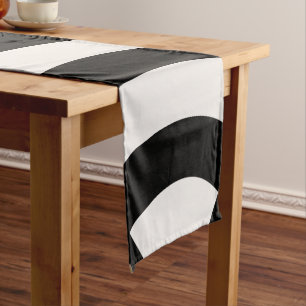Retro Vintage Abstrakte Arkaden Schwarz-weiß Kurzer Tischläufer