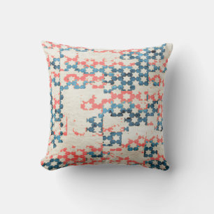 retro-vintage-abstrakter Patchwork-Hintergrund auf Kissen