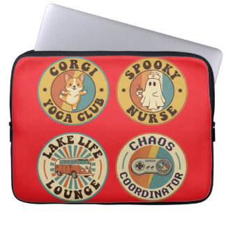 Retro-Vintage-Abzeichen-Aufkleber-Kollektion Lapto Laptopschutzhülle