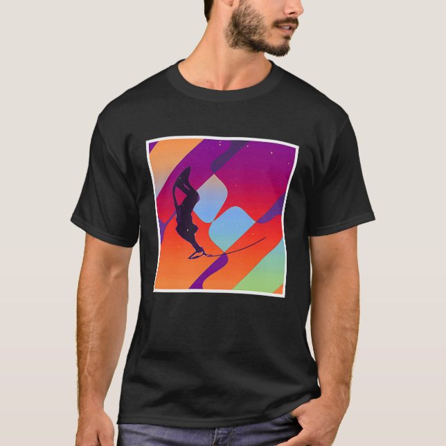 Retro Vintage Aesthetic Wakeboard T-Shirt (Vorderseite)