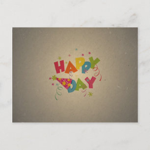 Retro-Vintage Alles Gute zum Geburtstag Muster Postkarte