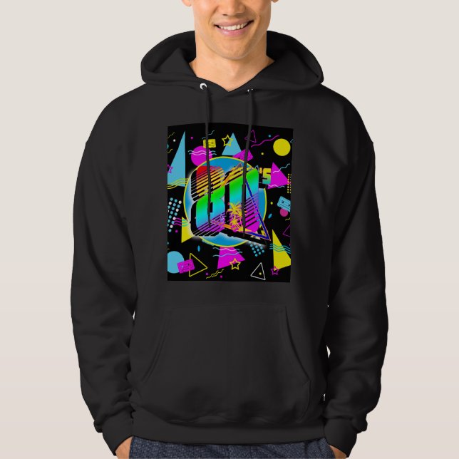 RETRO-VINTAGE ALTE SCHULE DER 80er Jahre Hoodie (Vorderseite)