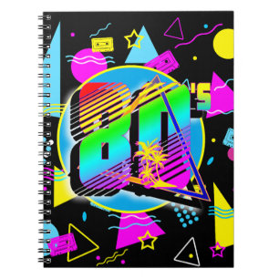 RETRO-VINTAGE ALTE SCHULE DER 80er Jahre Notizblock