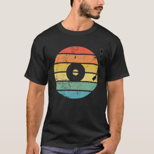 Retro Vintage Alte Schule Musik Schallplatte Vinyl T-Shirt