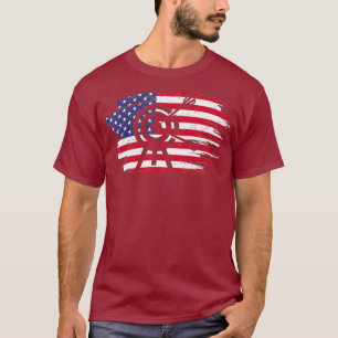 Retro Vintage amerikanische Fahne Darts 4. Juli T-Shirt