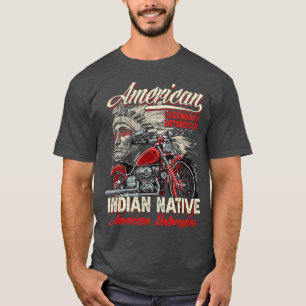 Retro Vintage amerikanische Motorrad indisch für O T-Shirt