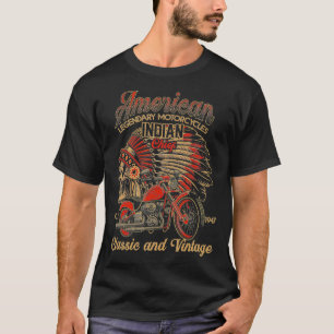 Retro Vintage amerikanische Motorrad indisch für  T-Shirt