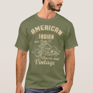 Retro Vintage amerikanische Motorrad indisch für  T-Shirt