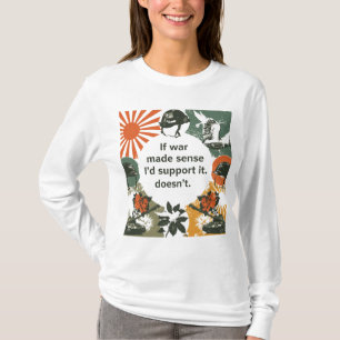 Retro-Vintage-Anti-Kriegs-Statement-Shirt - Kühne T-Shirt