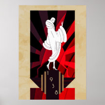 Retro-Vintage-Art Deco 1938 Frau