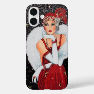 Retro-Vintage-Art-Deco-Dame iPhone 16 Plus Hülle