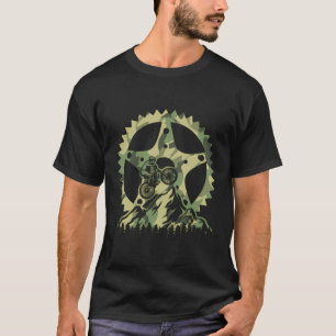 Retro Vintage Art Mountainbiken Fahrradketten T-Shirt