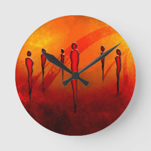 Retro Vintage Artgeschenke 22 Afrikas Runde Wanduhr