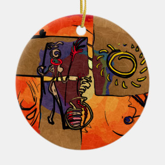 Retro Vintage Artgeschenke Afrikas Keramikornament