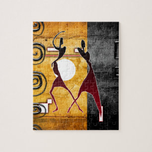 Retro Vintage Artgeschenke Afrikas Puzzle