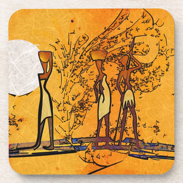 Retro Vintage Artgeschenke Afrikas Untersetzer (Vorderseite)