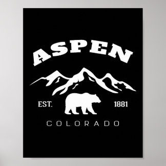Retro Vintage Aspen Colorado Souvenir Kids Hiking  Poster