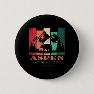 Retro Vintage Aspen Colorado Souvenir Kinder Wande Button