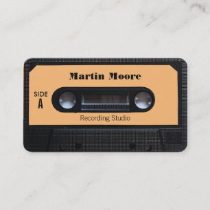 Retro Vintage Audioartkassettenabdeckung Visitenkarte