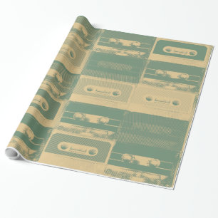 Retro-Vintage-Audiostil-Kassettencover Geschenkpapier