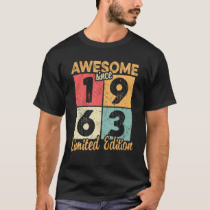 Retro Vintage Awesome Seit 1963 Limitierte Auflage T-Shirt