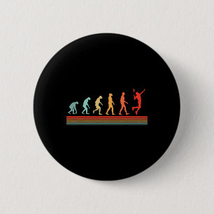 Retro Vintage Badminton Player-Evolution Button