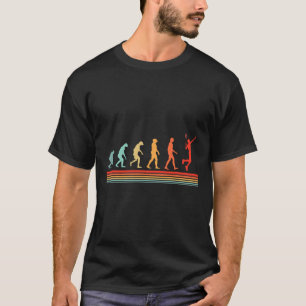 Retro Vintage Badminton Player-Evolution T-Shirt