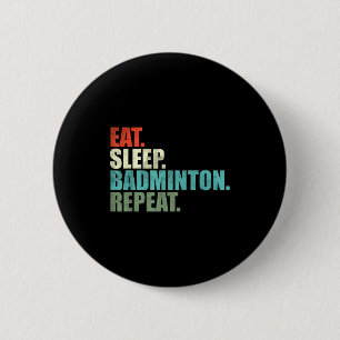 Retro-Vintage-Badmintonspieler  Button