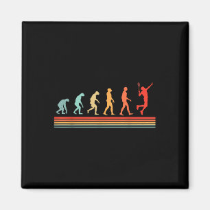 Retro Vintage Badmintonspieler Evolution Magnet