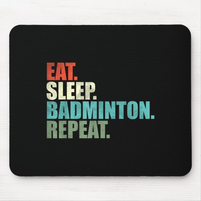 Retro-Vintage-Badmintonspieler  Mousepad (Vorne)