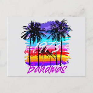 Retro-Vintage-Bahamas-Postkarte Urlaub Kreuzfahrt Postkarte