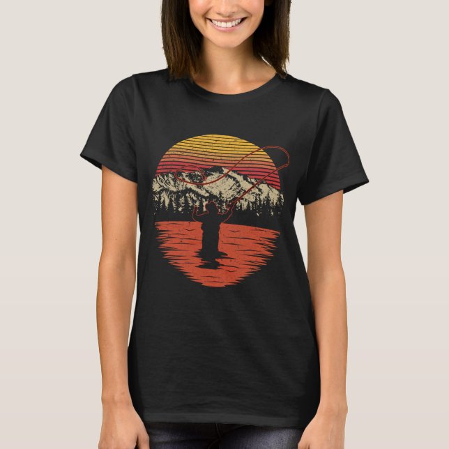Retro Vintage-Barschfisch T-Shirt (Vorderseite)
