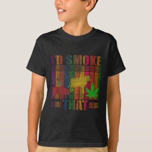 Retro Vintage Bauernhoftiere Id Rauch Diese Lustig T-Shirt